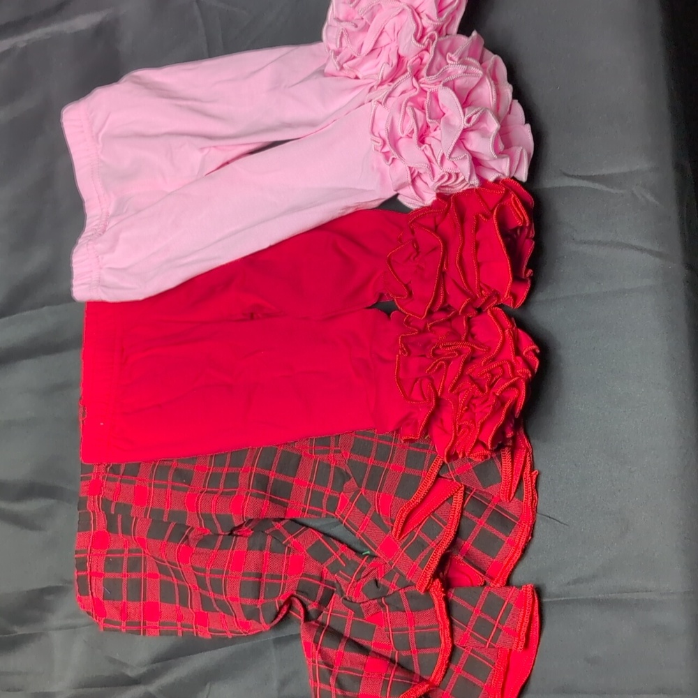 Icing Leggings Baby Toddler Girls | Soft Stretch Ruffle Leggings-Valentine's Day